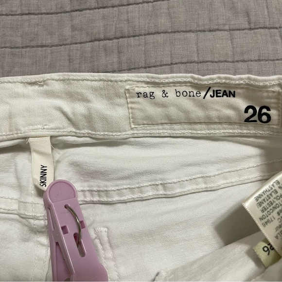 Rag & Bone Skinny Jeans White Blanc Size 26 W1502M595BLA - Picture 4 of 11